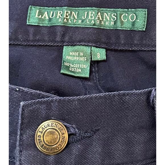 2/$15 Ralph Lauren Jeans Classic Fit Twill Capri Navy Blue High Waist Size 8 - Picture 8 of 9